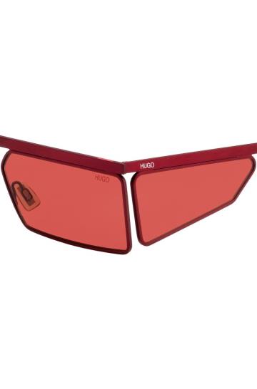 Okulary Słoneczne HUGO Rectangular Czerwone Damskie (Pl70770)